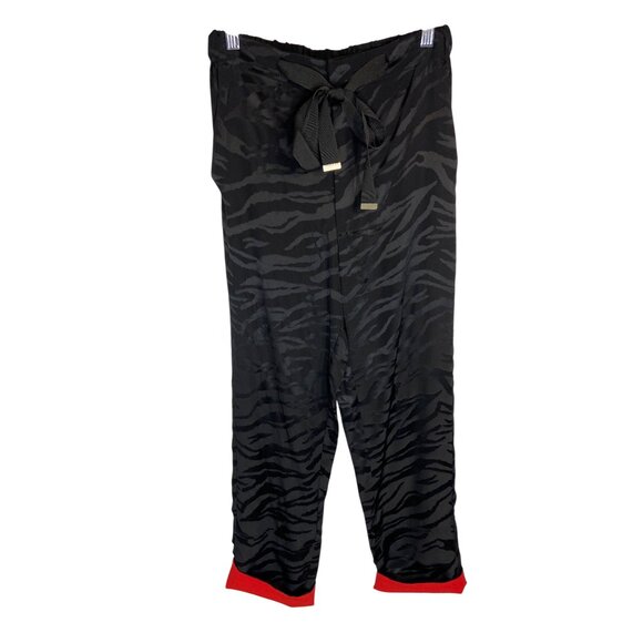 Zadig & Voltaire Pop Jacquard Tigre Silk Pants Black-sz 34 (US XS) - Picture 4 of 15